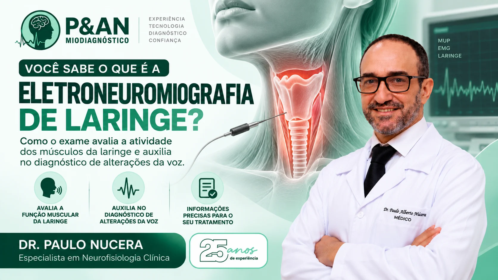 Exame de Eletroneuromiografia da Laringe
