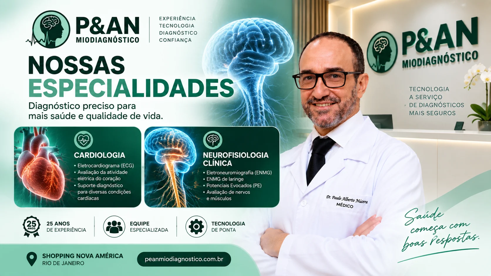 P&AN Miodiagnóstico | Especialidades de Cardiologia e Neurofisiologia